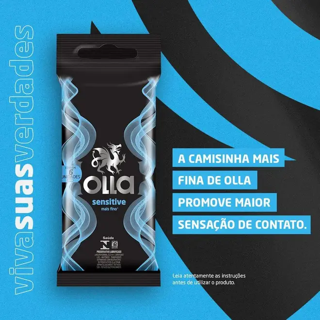 Preservativo Olla Sensitive Com 6 Unidades