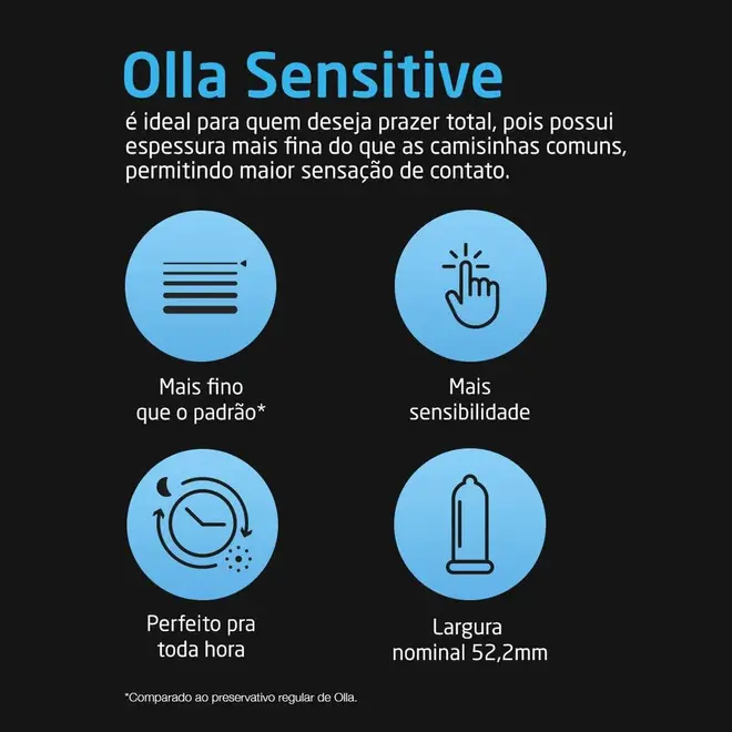Preservativo Olla Sensitive Com 6 Unidades