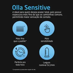 Preservativo Olla Sensitive Com 6 Unidades
