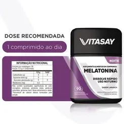 Vitasay Melatonina Laranja Com 90 Comprimidos Hypera