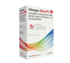 Vitergan Zinco Plus D Com 30 Comprimidos Rev Marjan