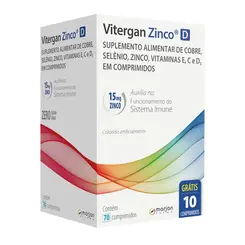 Vitergan Zinco D Com 70 Comprimidos Rev Marjan