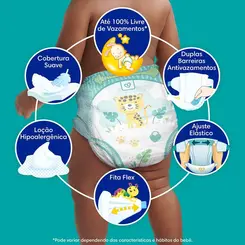 Fralda Pampers Confort Sec - Pacote Econômico XXG com 52 Unidades
