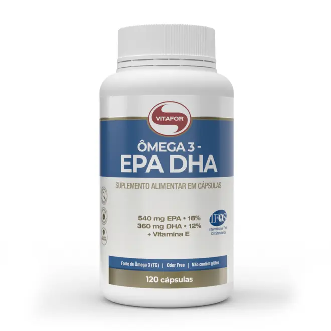 Ômega 3 EPA DHA 1G - 120 Cápsulas Vitafor