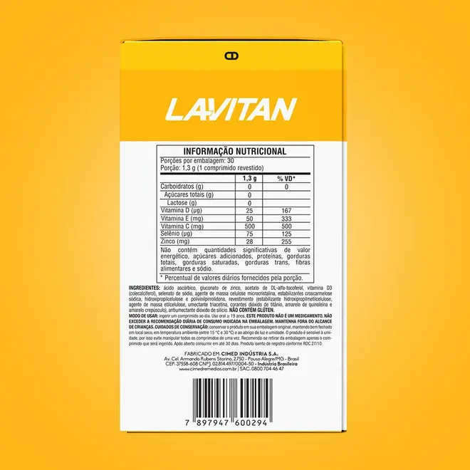 Lavitan Imunidade CDZSE - 30 Comprimidos Revestidos