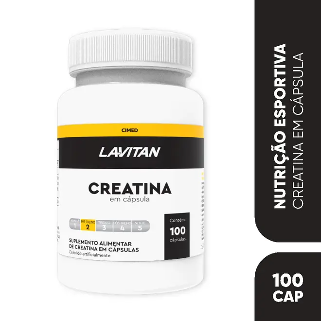 Lavitan Creatina Cápsulas Frasco Com 100