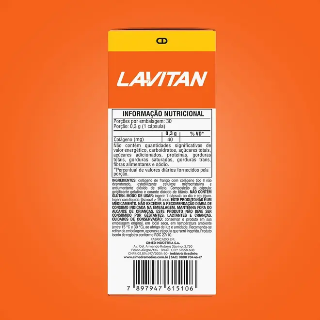 Lavitan Colágeno Tipo II - 30 Comprimidos