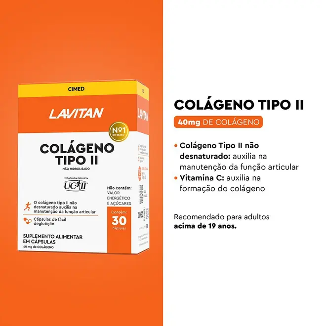 Lavitan Colágeno Tipo II - 30 Comprimidos