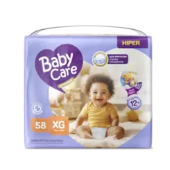 Fralda Baby Care Premium Hiper XG – Pacote com 58 unidades