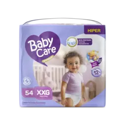 Fralda Baby Care Premium Hiper XXG – Pacote com 54 unidades