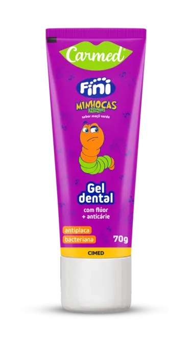 Gel Dental Carmed Minhocas com Flúor 70g