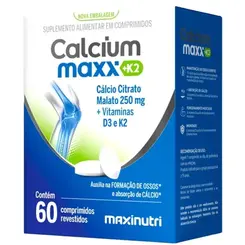 Calcium Maxx K2 250mg Com 60 Comprimidos Maxinutri