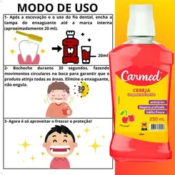 Enxaguante Bucal Carmed Cereja 250ml – CIMED
