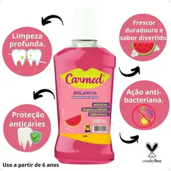 Enxaguante Bucal Carmed Sabor Melancia 250ml – CIMED