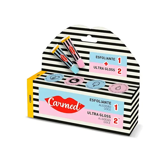 Kit Hidratante Labial Carmed SOS Esfoliante + Hidratante 10G