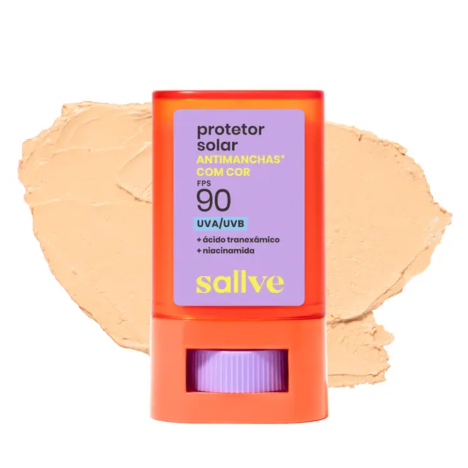 Sallve Protetor Solar Bastão FPS 90 Cor 2 – 15 g