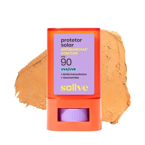 Sallve Protetor Solar Bastão FPS 90 com Cor 4 – 15 g