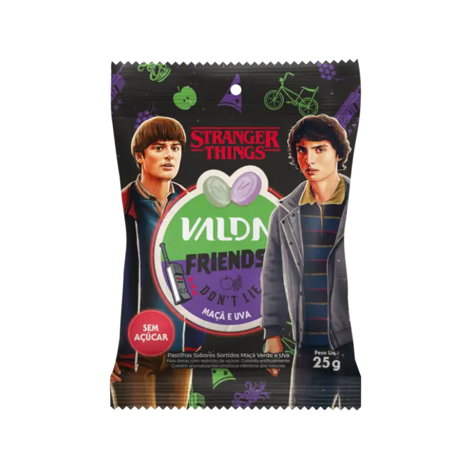 Valda Friends Stranger Things Uva E Maçã 25g