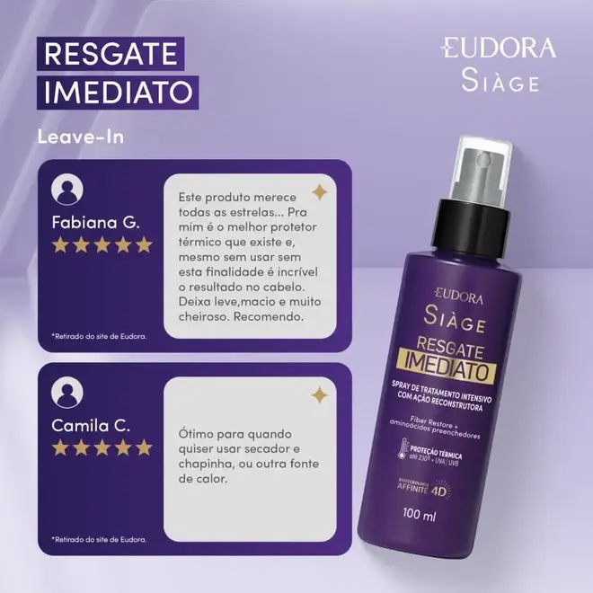 Leave-In Siage Resgate Imediato 100Ml