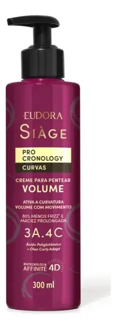 Creme Para Pentear Siàge Pro Cronology Volume Curvas 300ml