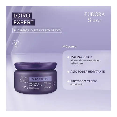 Mascára Tratamento Siage Loiro Expert Desamarelador 250G Eudora