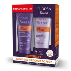 Kit Siage Liso Intenso Shampoo 250Ml+Condicionador 125Ml Eudora