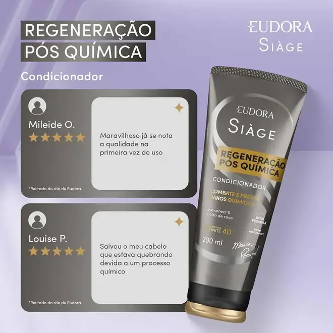 Condicionador Siàge Regeneração Pós Química 200ml Eudora