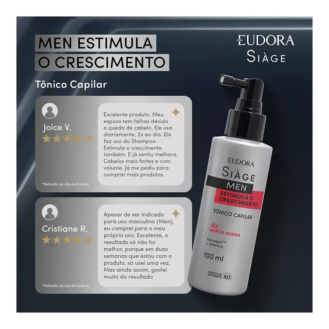 Tonico Siage Men Estimula Crescimento 100Ml