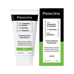 Desodorante Principia AD-03 Alumínio + Pantenol + Bisabolol 70ml