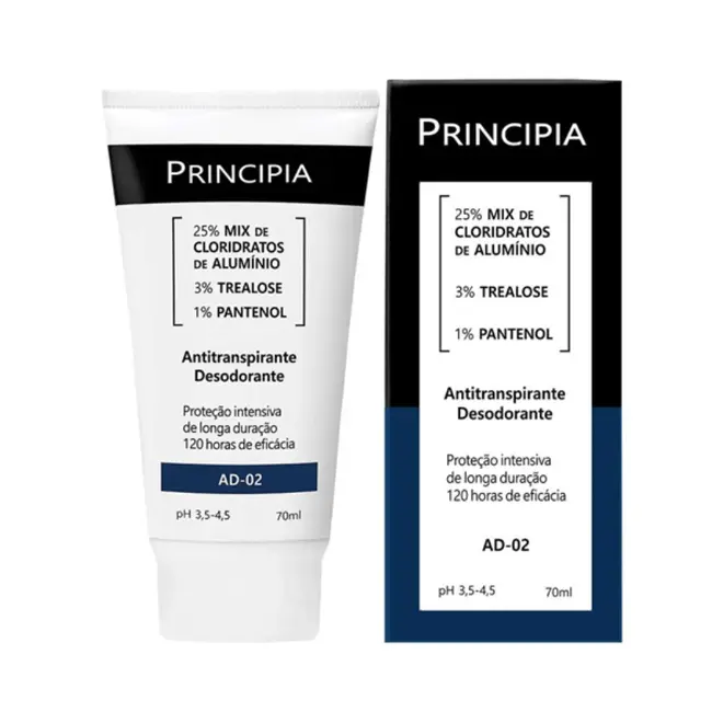 Desodorante Principia AD-02 25% Cloreto de Alumínio 70ml