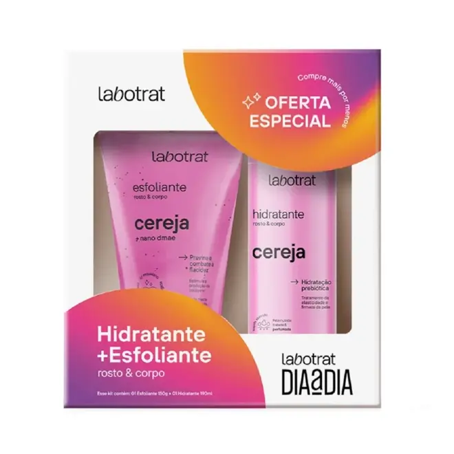Kit Esfoliante E Hidratante Cereja Corporal Facial Labotrat