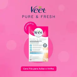 Folha Depilatória Axilas e Virilhas Veet Pure & Fresh 16 unidades