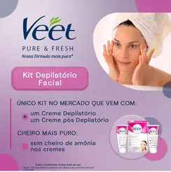 Kit Veet Depilação Pure 50ml + Creme Pós Depilatório 50ml