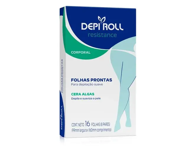Depi Roll Cera Corporal Cera Algas Com 16 Folhas