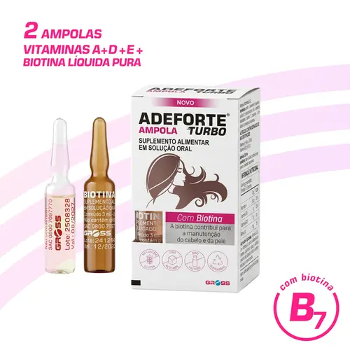 Adeforte Turbo Solução Oral com 1 Ampola de 3 mL - GROSS