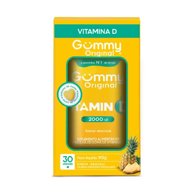 Gummy Vitamina D 2000ui c/30 gomas Abacaxi
