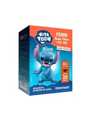 Vitatoon Stitch Ferro + Vitamina B12 Pêssego C/30 Unidades