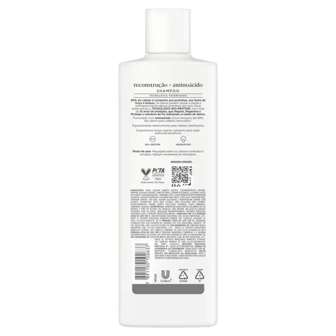 Shampoo Dove Reconstrução + Aminoácido Frasco 370ml