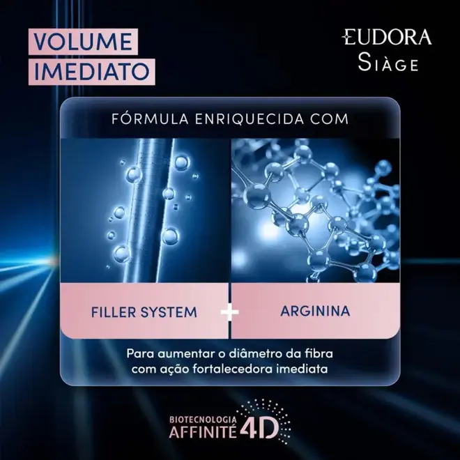 Máscara Tratamento Capilar Siàge Volume Imediato Eudora 250g