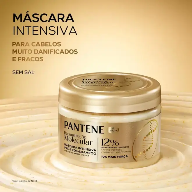 Máscara Intensiva Pantene Prov-V Reconstrução Molecular Bond Repair 270g