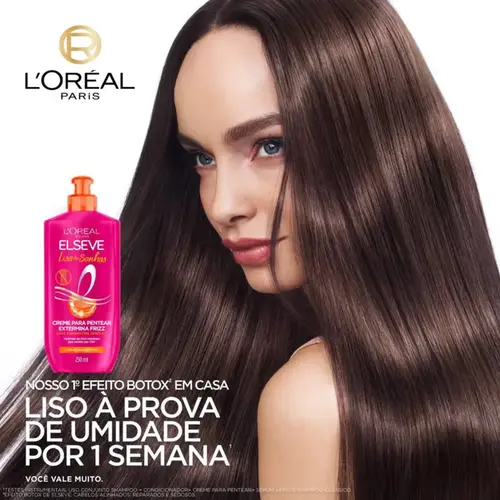 Creme para Pentear Elseve Liso dos Sonhos Definição e Controle de Frizz 250ml