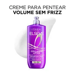 Creme para Pentear Volume Sem Frizz Elseve Colágeno Lifter Definição e Volume com Peptídeos de Colágeno 250ml