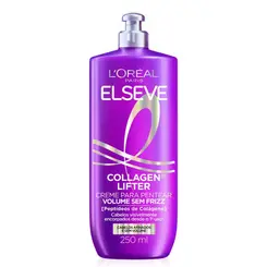 Creme para Pentear Volume Sem Frizz Elseve Colágeno Lifter Definição e Volume com Peptídeos de Colágeno 250ml