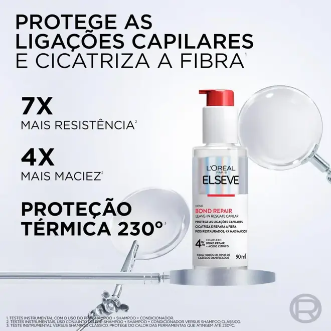 Leave-In Resgate Capilar Elseve Bond Repair Resgate Capilar Reparação Molecular Sem Enxágue com Ácido Cítrico 90ml