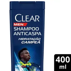 Shampoo Anticaspa Clear Men Hidratação Campeã By Vini Jr 400 ml