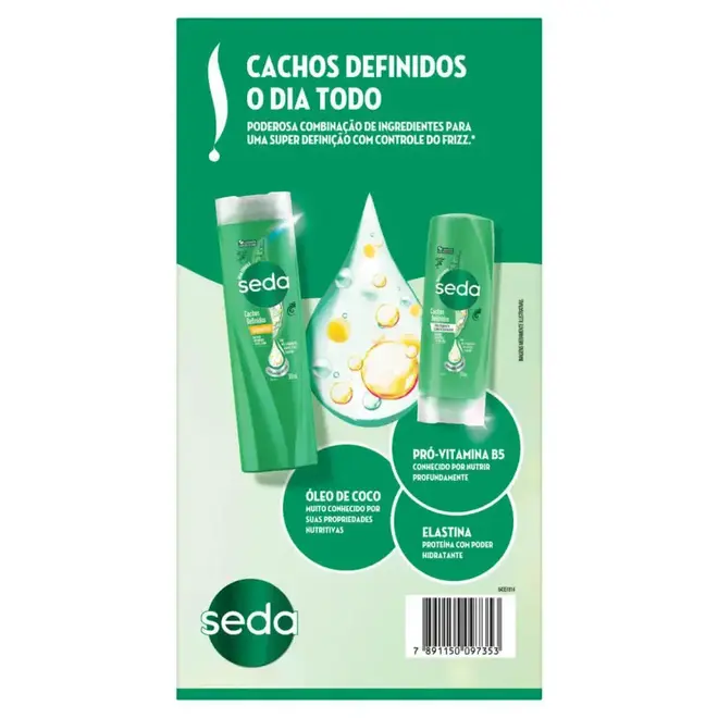 Kit Seda Cachos Definidos Shampoo 300 mL + Condicionador 190 mL