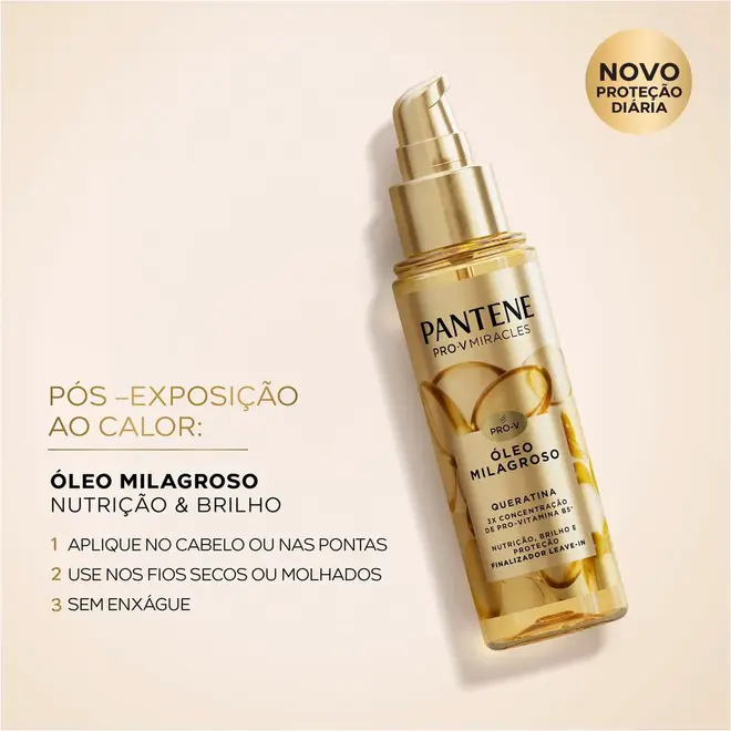 Óleo Milagroso Pantene Leave-in Queratina 95ml