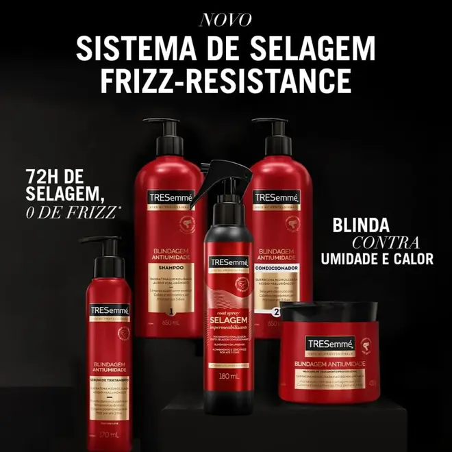 Condicionador Queratina e Ácido Hialurônico Blindagem Antiumidade 400ml TRESemmé