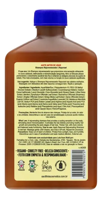 Shampoo Lola Rapunzel Rejuvenescedor 250ml
