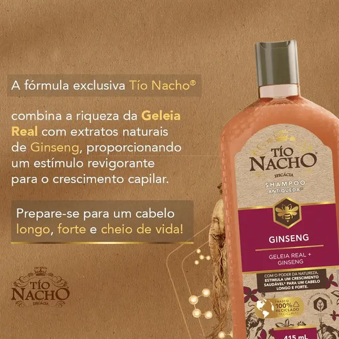 Shampoo Tio Nacho Ginseng 415ml